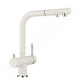Blanco Fontas S II - Mitigeur d'évier avec bec extractible et fonction filtrante, blanc doux 526947