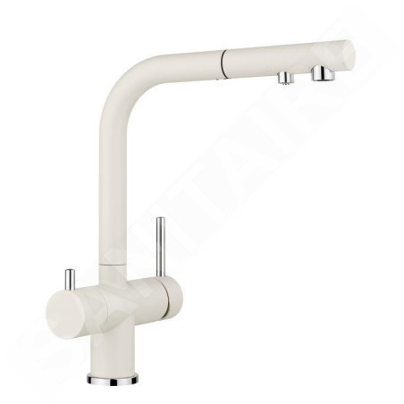 Blanco Fontas S II - Mitigeur d'évier avec bec extractible et fonction filtrante, blanc doux 526947