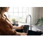 Hansgrohe Aqittura M91 - Mitigeur d'évier avec bec extractible et filtration, sBox, chrome 76826000
