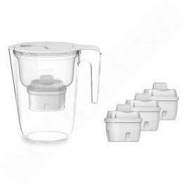 Philips Carafes filtrantes - Carafe filtrante Micro X-Clean Softening+, capacité de 2.6 l, avec minuterie, 3 filtres, blanc