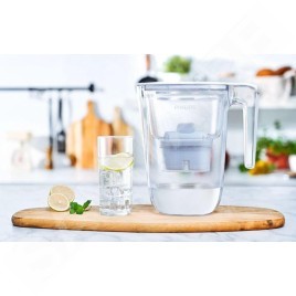 Philips Carafes filtrantes - Carafe filtrante Micro X-Clean, capacité de 3.5 l, avec minuterie, blanc AWP2937WHT/58