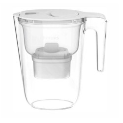 Philips Carafes filtrantes - Carafe filtrante Micro X-Clean Softening+, capacité de 2.6 l, avec minuterie, blanc AWP2943WHT/58