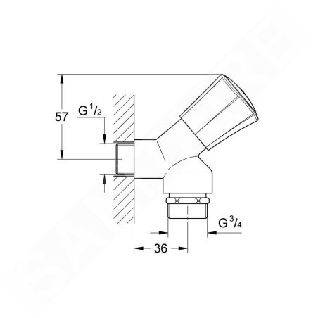 Grohe Costa L - Robinet de raccord pour machine à laver, chrome 30008001