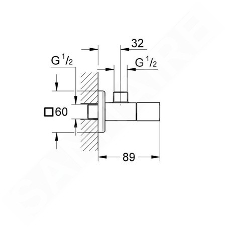 Grohe Eurocube - Robinet d’angle, chrome 22013000