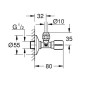 Grohe Robinets d’angle - Robinet d’arrêt, noir mat 220732430