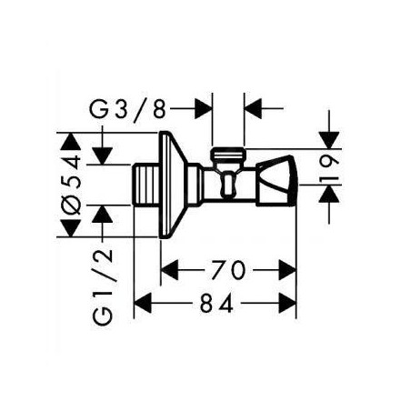 Hansgrohe Robinets d’angle - Vanne équerre E, chrome 13902000