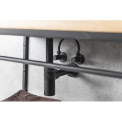 Sapho Robinets d’angle - Robinet d'angle avec rosace, rond, noir mat SL015