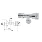 Novaservis Robinets d’angle - Robinet d'angle 3/8" avec écrou, chromé CF3002/10M