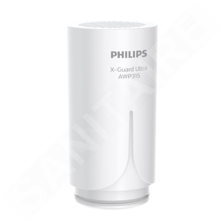 Philips On Tap - Cartouche filtrante de rechange pour tête filtrante de cuisine, blanche AWP315/10