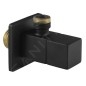 Sapho Robinets d’angle - Robinet d'angle avec rosace, anguleux, noir mat SL115
