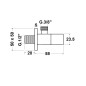 Sapho Robinets d’angle - Robinet d'angle avec rosace, anguleux, noir mat SL115