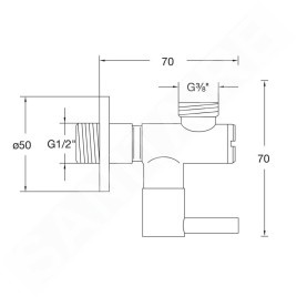 Steinberg 100 - Vanne d'angle, chrome 100 1640