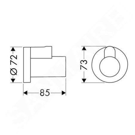 Hansgrohe Robinets d’angle - Câche-tête, bronze brossé 13950140