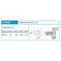 Novaservis Robinets d’angle - Vanne d'angle pour lave-linge avec clapet anti-retour 1/2 "x3/4", chromé CF3027