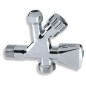 Novaservis Robinets d’angle - Cornet combiné avec valve pour machine à laver 3/8" x 1/2" x 3/4", chromé CF5104