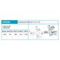 Novaservis Robinets d’angle - Cornet combiné avec valve pour machine à laver 3/8" x 1/2" x 3/4", chromé CF5104