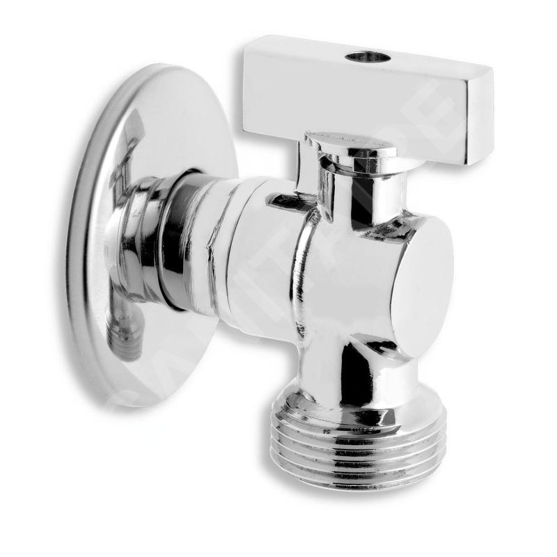 Novaservis Robinets d’angle - Vanne d'angle pour lave-linge avec clapet anti-retour 1/2 "x3/4", chromé CF3016