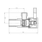 Aqualine Robinets d’angle - Vanne d'angle 1/2 "x3/8", sans écrou, chromé 5317