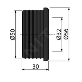 Alcadrain Accessoires - Réducteur de tube 50/32, caoutchouc Z0004-ND