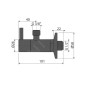 Alcadrain Tapkraan - Vanne d'angle avec filtre 1/2 "x 3/8", noir/mat ARV001-BLACK
