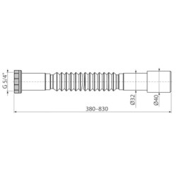 Alcadrain Accessoires - Raccordement flexible 5/4x32/40 A760