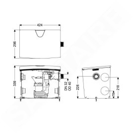 Kessel Accessoires - Poste de relevage Minilift S GTF 1000, blanc 28563
