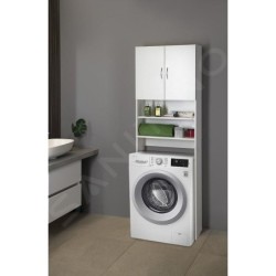 Aqualine Simplex Eco - Armoire pour lave-linge Simplex Eco 632x247x1903 mm, blanc SIME715