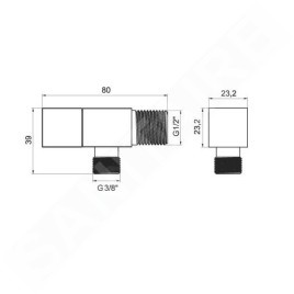 Novaservis Robinets d’angle - Robinet d’arrêt, noir mat Z293-BL