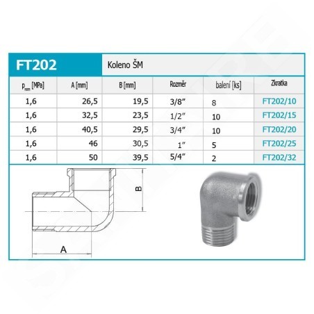 Novaservis Matériel de plomberie - Coude SM 1/2" FT202/15
