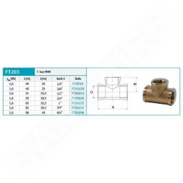 Novaservis Matériel de plomberie - Pièce en T MMM 1/2" FT203/15