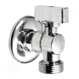 Aqualine Robinets d’angle - Robinet à bille pour lave-linge avec clapet anti-retour 1/2 "x3/4", chromé 5310