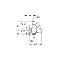 Grohe Eggemann - Vanne d’angle WAS original, chrome 41073000
