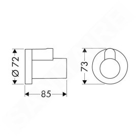 Hansgrohe Robinets d’angle - Capuchon, noir mat 13950670