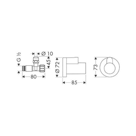 Hansgrohe Robinets d’angle - Soupape d’angle avec capuchon, nickel brossé 13954820