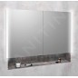 Sapho Integra - Armoire de toilette avec éclairage LED, 1055x700x165 mm, encastrable, alu titane IN105 Sapho Integra - Armoire de toilette avec éclairage LED, 1055x700x165 mm, encastrable, alu titane IN105