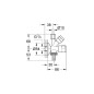 Grohe Eggemann - Soupape d'angle combinée WAS originale, chrome 41070000