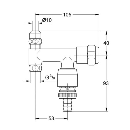Grohe Eggemann - Soupape d'angle WAS originale, chrome 41033000