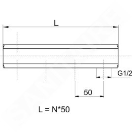 Novaservis Matériel de plomberie - Corps de collecteur simple face G1" 3 circuits 457/3Y