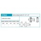 Novaservis Robinets d’angle - Robinet de machine à laver avec entretoise 3/4" x 3/4" x 3/4", chromé CF3019