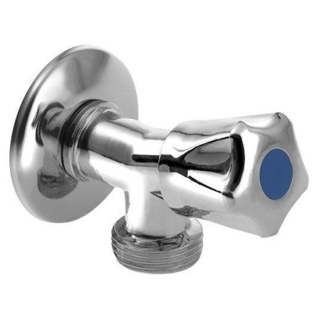 Aqualine Robinets d’angle - Robinet à bille pour lave-linge avec clapet anti-retour 1/2x3/4, chromé 5313