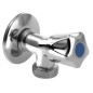 Aqualine Robinets d’angle - Robinet à bille pour lave-linge avec clapet anti-retour 1/2x3/4, chromé 5313