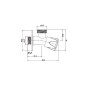 Aqualine Robinets d’angle - Robinet à bille pour lave-linge avec clapet anti-retour 1/2x3/4, chromé 5313