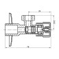 Aqualine Multiturn - Vanne d'angle 1/2x3/8, sans écrou, chromé 5316 Aqualine Multiturn - Vanne d'angle 1/2x3/8, sans écrou, chromé 5316