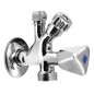 Aqualine Robinets d’angle - Vanne combinée 1/2x3/4x3/8, chromée 5309