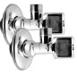 Aqualine Robinets d’angle - Vanne à bille d'angle 1/2 "x3/8", sans écrou, chromé 5306