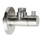 Sapho Minimal - Vanne d'angle avec rosace, 1/2"x 3/8" pour l´eau chaud, inox MI058T