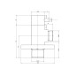 Sapho Minimal - Vanne d'angle avec rosace, 1/2"x 3/8" pour l´eau chaud, inox MI058T