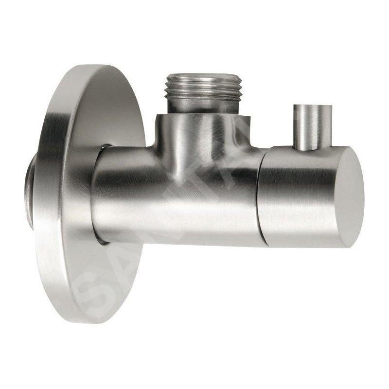 Sapho Minimal - Vanne d'angle avec rosace, 1/2"x 3/8" pour l´eau froid, inox MI058S