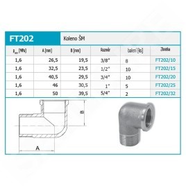 Novaservis Matériel de plomberie - Genou ŠM 1" FT202/25