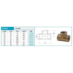 Novaservis Matériel de plomberie - Pièce en T MMM 5/4" FT203/32